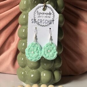 Crochet Mint Green Earrings